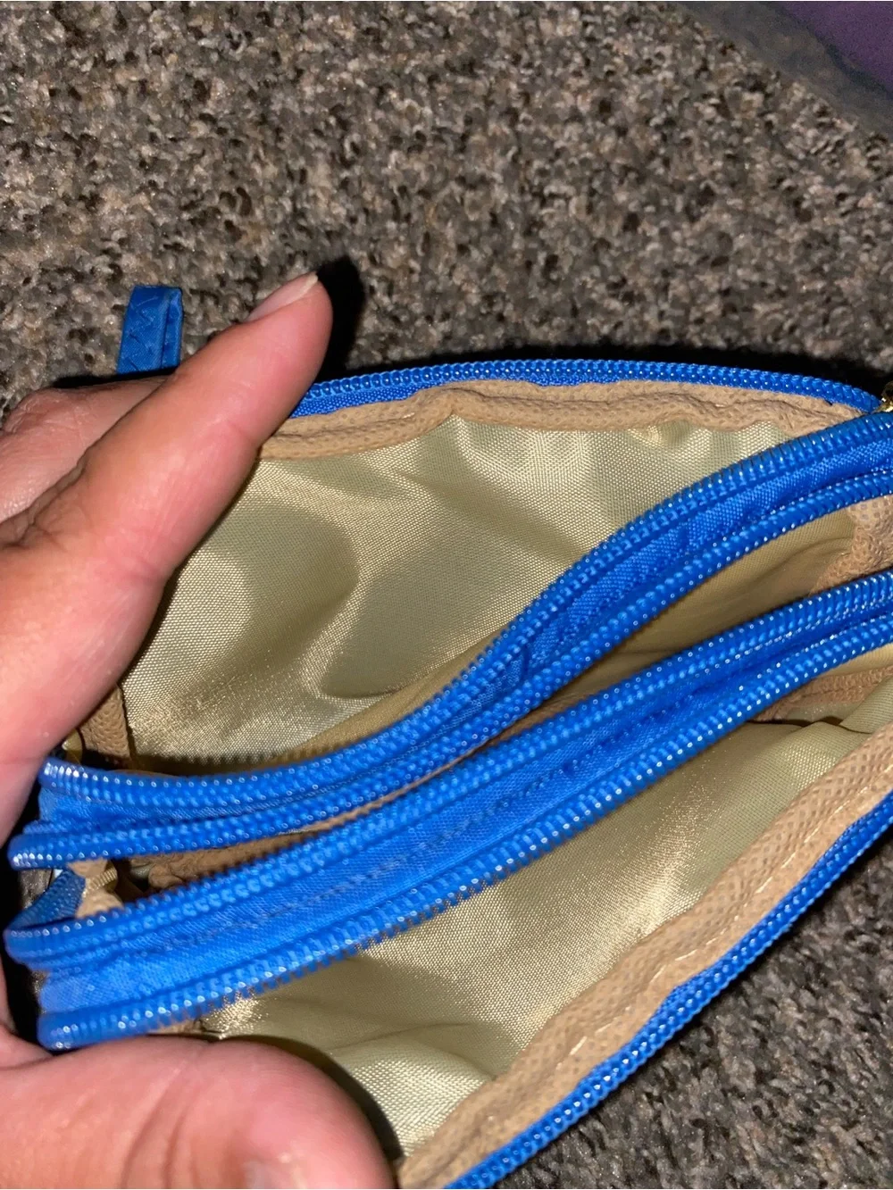 Blue Polka Dot Wristlet Wallet
